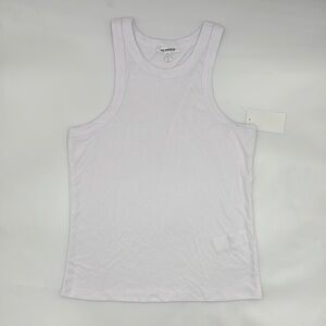 Good American Micro Rib Tank Top in White